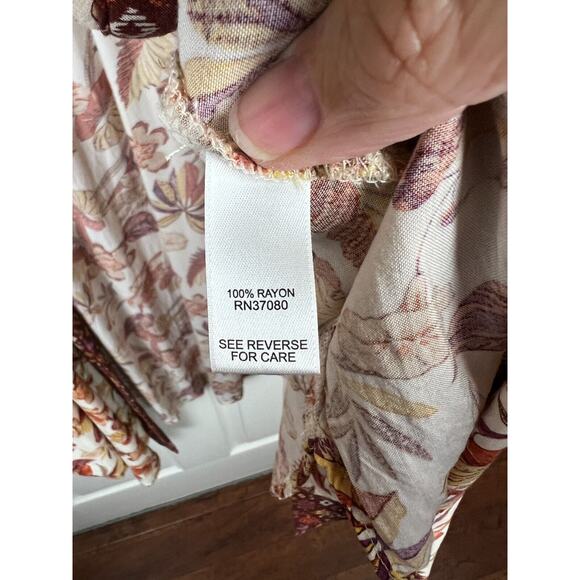 Cato Kimono Topper Bohemian Fall Orange Brown Cover up 18/20W - Picture 7 of 8